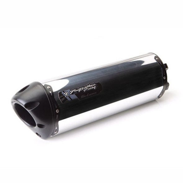 Two Brothers M-2 Black Series Slip-On Exhaust Polished Aluminum Canister 005-3050406V-B