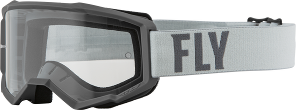 Fly Racing Youth Focus Goggle Grey/Dark Grey W/ Clear Lens 37-51324