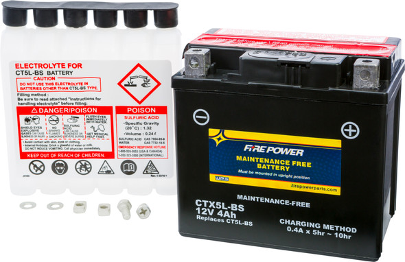 Fire Power Battery Ctx5L-Bs Maintenance Free Ctx5L-Bs