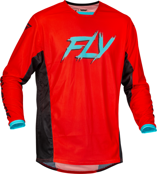Fly Racing Kinetic Mesh Rave Jersey Red/Black/Mint Lg 377-312L