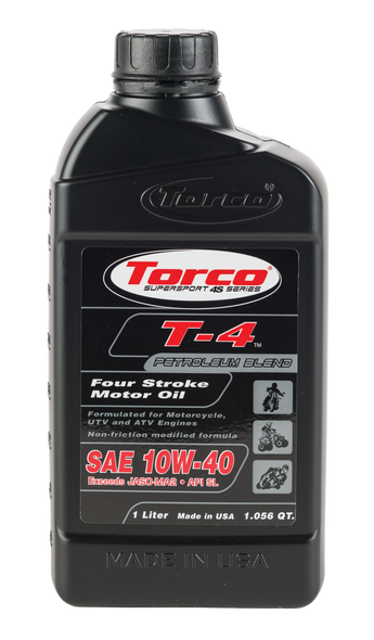 Torco T-4 4-Stroke Motor Oil 10W-40 1L T611040Ce