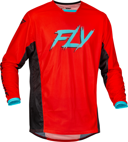 Fly Racing Kinetic Mesh Rave Jersey Red/Black/Mint Xl 377-312X