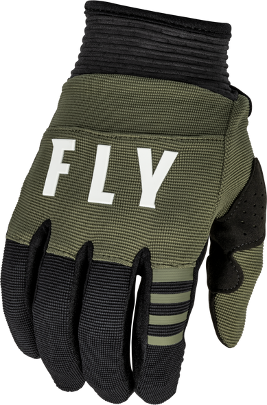 Fly Racing Youth F-16 Gloves Olive Green/Black Yxs 376-913Yxs