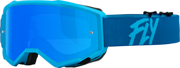 Fly Racing Youth Zone Goggle Blue W/ Sky Blue Mirror/Smoke Lens 37-51722