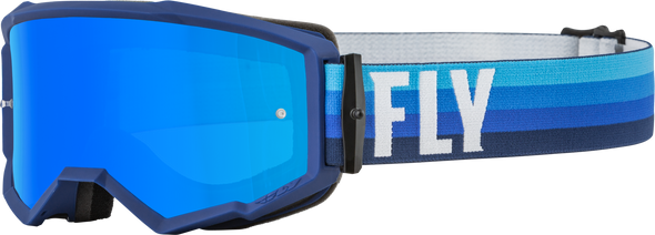 Fly Racing Zone Goggle Black/Blue W/ Sky Blue Mirror/Smoke Lens 37-51491