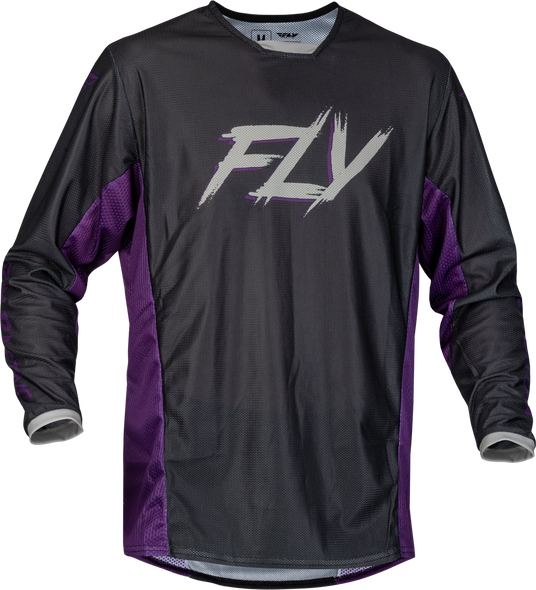 Fly Racing Kinetic Mesh Rave Jersey Black/Purple/Silver Lg 377-310L