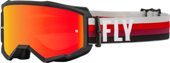 Fly Racing Zone Goggle Black/Red W/ Red Mirror/Amber Lens 37-51493