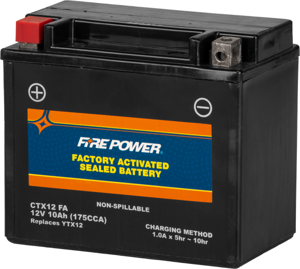 Fire Power Battery Ctx12 Sealed Factory Activated Ctx12-Bs(Fa)