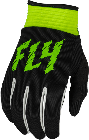 Fly Racing Youth F-16 Gloves Black/Neon Green Ys 377-214Ys