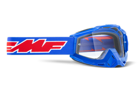 FMF Vision Powerbomb Otg Goggle Rocket Blue Clear Lens F-50041-00002