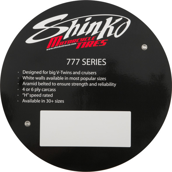 Shinko Shinko 777 Tire Sign 777 Insert