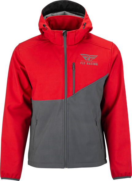 Fly Racing Checkpoint Jacket Grey/Red Lg 354-6384L