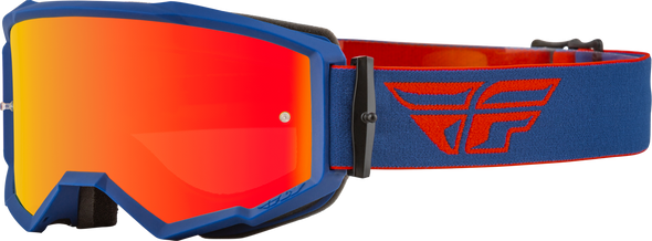 Fly Racing Zone Goggle Red/Navy W/ Red Mirror/Amber Lens 37-51499