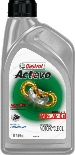 Castrol Act>Evo 4T Synthetic Blend 20W50 1 Qt 15D7Cf