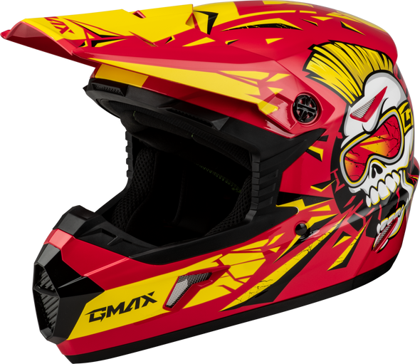 Gmax Youth Mx-46Y Unstable Helmet Red/Yellow Ym D3465231