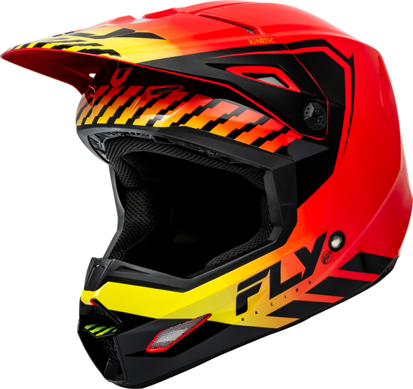 Fly Racing Kinetic Menace Helmet Red/Black/Yellow Md F73-8658M