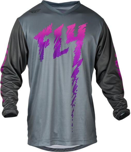 Fly Racing Youth F-16 Jersey Grey/Charcoal/Pink Yl 377-220Yl