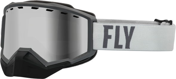 Fly Racing Focus Snow Goggle Gry/Dark Gry W/ Silver Mirror/Smoke Lens 37-50083