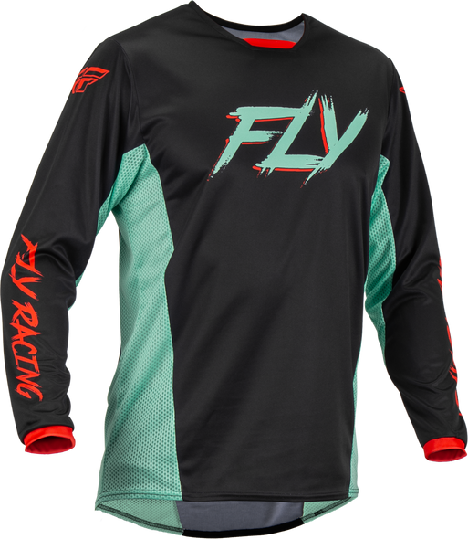Fly Racing Kinetic S.E. Rave Jersey Black/Mint/Red Xl 376-524X