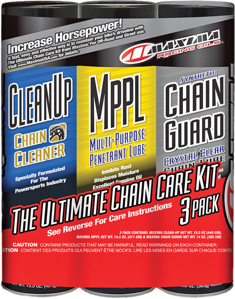 Maxima Ultimate Chain Guard Care Kit 3/Pk 70-779203
