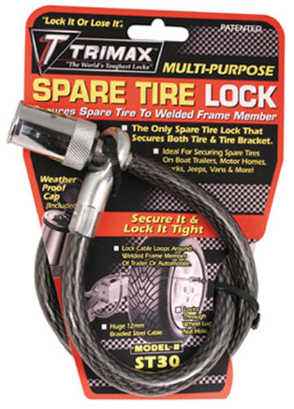 Trimax Spare Tire Lock Cable - 36" X 12Mm St30