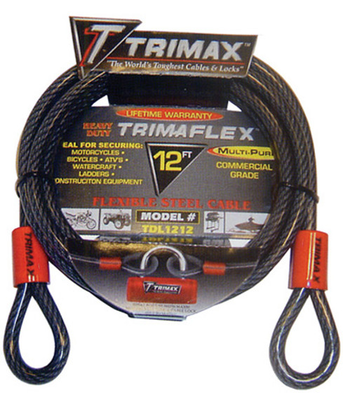 Trimax Dual Looped Cable - 12Ft X 12Mm Tdl1212