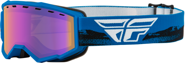 Fly Racing Youth Focus Snw Goggle Blu/Blk W/ Blue Mirror/Amber Lens 37-50161