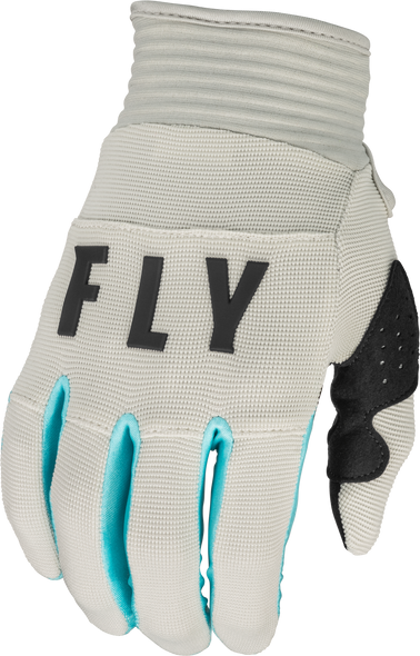 Fly Racing F-16 Gloves Light Grey/Sky Blue Lg 376-812L