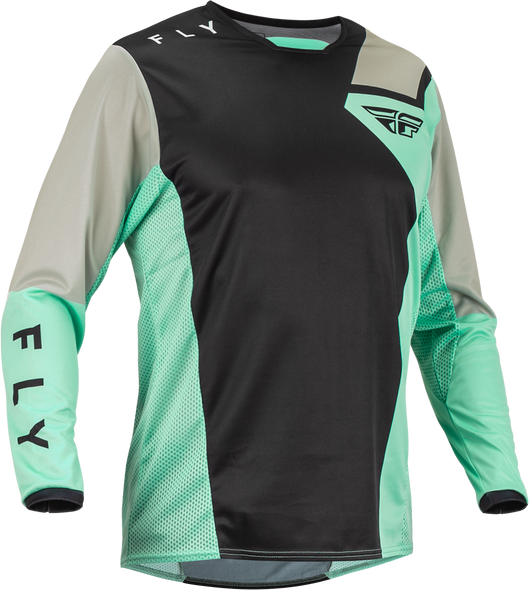 Fly Racing Kinetic Jet Jersey Black/Mint/Grey Xl 376-520X