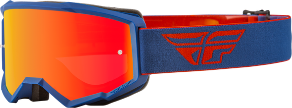 Fly Racing Youth Zone Goggle Red/Navy W/ Red Mirror/Amber Lens 37-51718