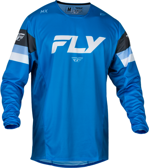 Fly Racing Kinetic Prix Jersey Bright Blue/Charcoal/White Md 377-420M