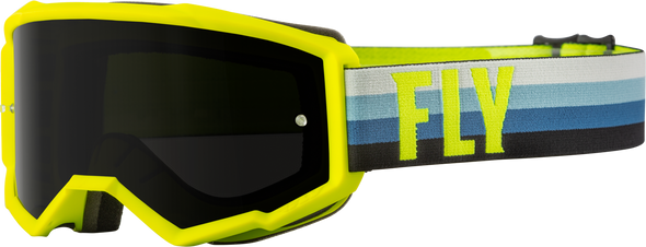 Fly Racing Youth Zone Goggle Hi-Vis/Teal W/ Dark Smoke Lens 37-51715