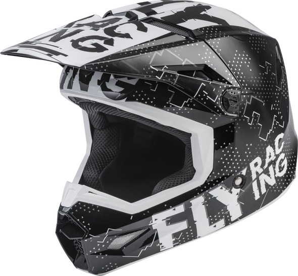 Fly Racing Youth Kinetic Scan Helmet Black/White Ym F73-3491Ym