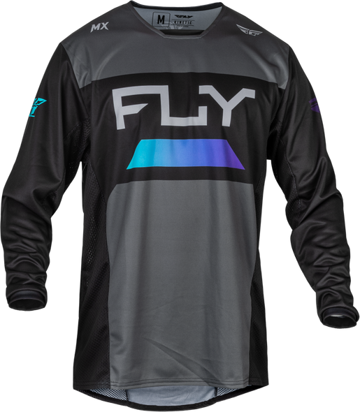 Fly Racing Kinetic Reload Jersey Charcoal/Black/Blue Iridium Md 377-520M