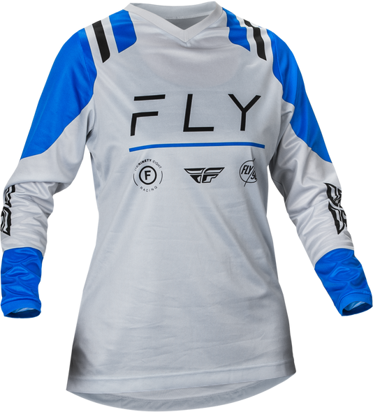 Fly Racing Women'S F-16 Jersey Arctic Grey/Blue Lg 377-820L