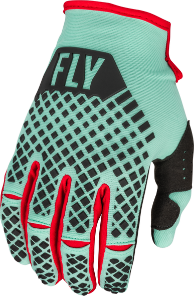 Fly Racing Kinetic S.E. Rave Gloves Mint/Black/Red 2X 376-4152X