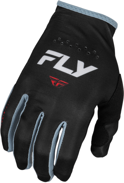 Fly Racing Youth Lite Gloves Black/White/Red Yl 377-710Yl