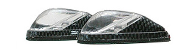 K&S Led Marker Lights Mini-Flush Mt. C.F. Body Wht/Clr (1 Led) 25-9554