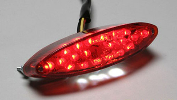K&S Led Oval Stoplamp Red Lens (20 Leds + 5 Leds For License Plat 25-6605