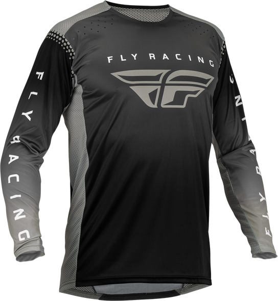 Fly Racing Lite Jersey Black/Grey Lg 376-720L