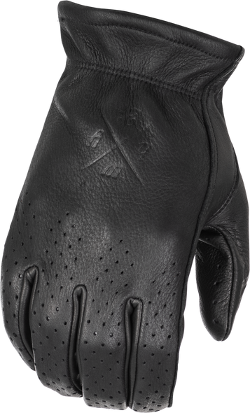 Highway 21 Louie Perforated Gloves Black Lg 489-0050L