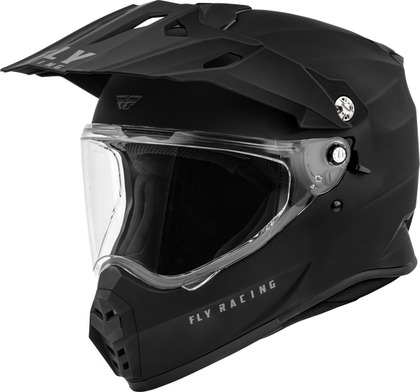 Fly Racing Trekker Solid Helmet Matte Black Md 73-7021M