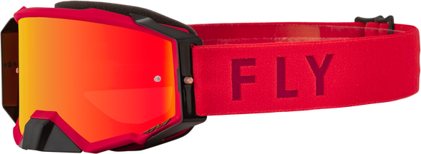 Fly Racing Zone Pro Goggle Red W/ Red Mirror/Amber Lens 37-51895