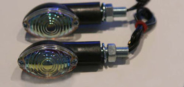 K&S Marker Lights Mini-Stalk Ultra Small Blk (S/F) Rnbw 25-8352