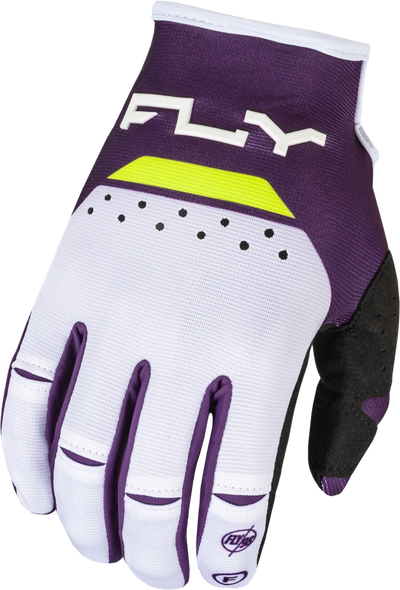Fly Racing Kinetic Reload Gloves Deep Purple/White/Hi-Vis Lg 377-511L