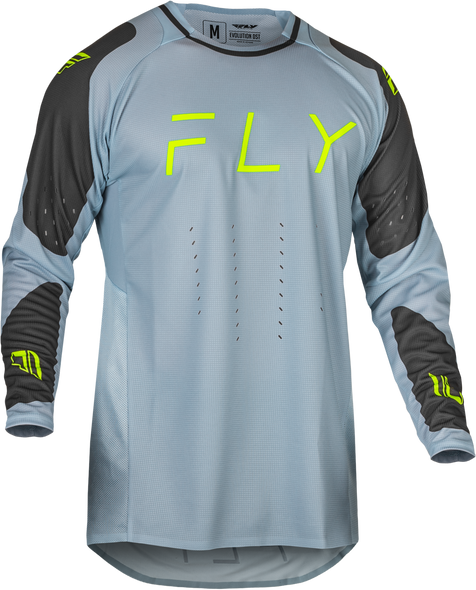 Fly Racing Evolution Dst Jersey Ice Grey/Char/Neon Green Lg 377-121L