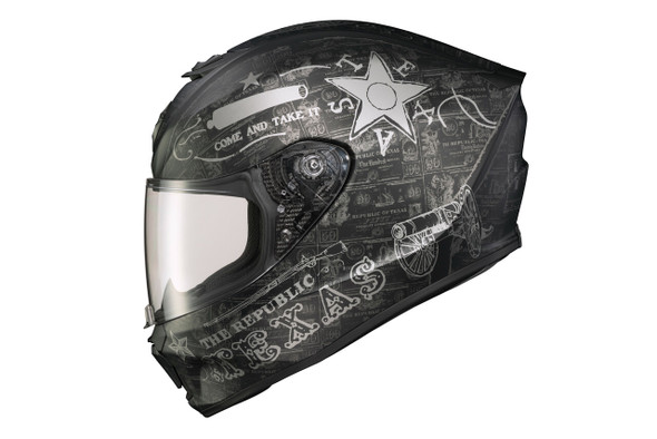 Scorpion Exo Exo-R420 Full-Face Helmet Lone Star Black/Silver Sm 42-1703
