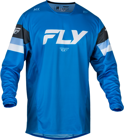 Fly Racing Youth Kinetic Prix Jersey Bright Blue/Charcoal/White Ys 377-420Ys