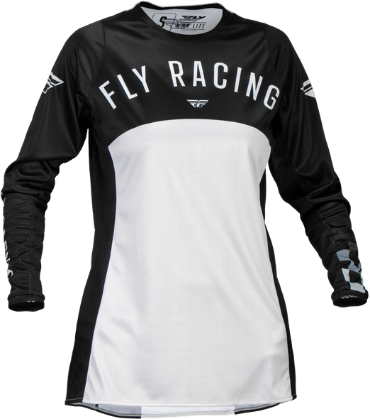 Fly Racing Women'S Lite Jersey Black/Light Grey Sm 377-620S