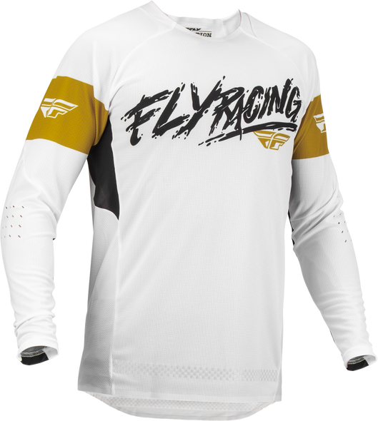 Fly Racing Evolution Dst L.E. Brazen Jersey White/Gold/Black Md 376-124M